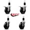 Service Caster 4'' Phenolic Swivel 1-1/2'' Expanding Stem Caster Set 2 Total Lock Brakes, 4PK SCC-EXTTL20S414-PHR-2-S-2-112 - alternate 4